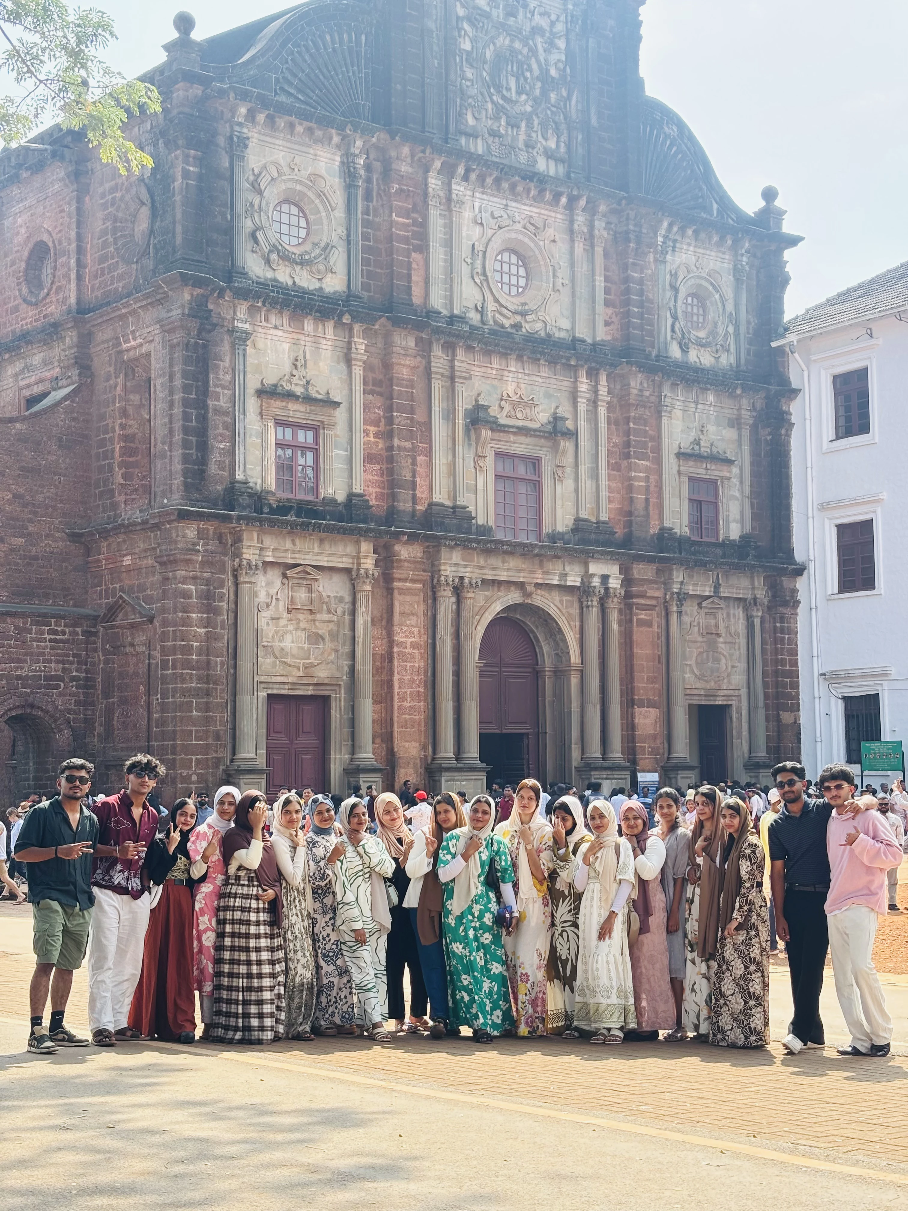 Group tour travellers in Goa